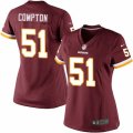 Womens Nike Washington Redskins #51 Will Compton Limited Burgundy Red Team Color NFL Jersey