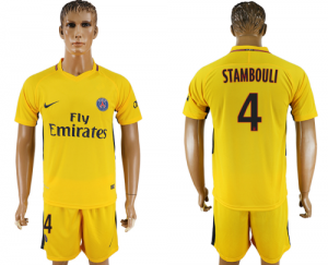 2017-18 Paris Saint-Germain 4 STAMBOULI Away Soccer Jersey