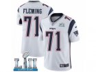 Youth Nike New England Patriots #71 Cameron Fleming White Vapor Untouchable Limited Player Super Bowl LII NFL Jersey