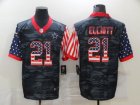 Nike Cowboys #21 Ezekiel Elliott Camo 2020 USA Flag Limited Jersey
