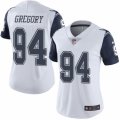 Women's Nike Dallas Cowboys #94 Randy Gregory Limited White Rush NFL Jersey