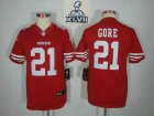 2013 Super Bowl XLVII Youth NEW NFL San Francisco 49ers 21 Frank Gore Red(youth Limited)
