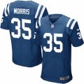 Mens Nike Indianapolis Colts #35 Darryl Morris Elite Royal Blue Team Color NFL Jersey