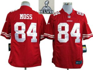 2013 Super Bowl XLVII NEW San Francisco 49ers #84 Randy Moss Red Game NEW