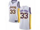 Men Nike Los Angeles Lakers #33 Kareem Abdul-Jabbar Authentic White NBA Jersey - Association Edition