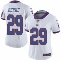 Women's Nike New York Giants #29 Nat Berhe Limited White Rush NFL Jersey