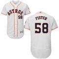 Men's Majestic Houston Astros #58 Doug Fister White Flexbase Authentic Collection MLB Jersey
