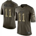 Nike Minnesota Vikings #11 Mike Wallace Green Salute To Service Jerseys(Limited)