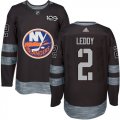 New York Islanders #2 Nick Leddy Black 1917-2017 100th Anniversary Stitched NHL Jersey