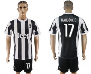 2017-18 Juventus FC 17 MANDZUKIC Home Soccer Jersey
