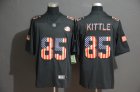 Nike 49ers #85 George Kittle 2019 Black Salute To Service USA Flag Fashion Limited Jersey