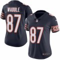 Women's Nike Chicago Bears #87 Tom Waddle Limited Navy Blue Rush NFL Jersey