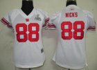 women NFL New York Giants 88 Nicks White 2012 Super Bowl XLVI