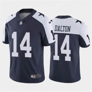 Nike Cowboys #14 Andy Dalton Navy Throwback Vapor Untouchable Limited Jersey