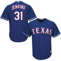 Mens Majestic Texas Rangers #31 Ferguson Jenkins Replica Royal Blue Alternate 2 Cool Base MLB Jersey
