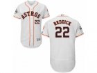 Houston Astros #22 Josh Reddick Authentic White Home 2017 World Series Bound Flex Base MLB Jersey