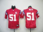 youth New England Patriots #51 mayo Red[50th]