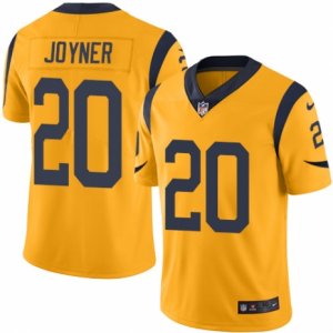 Mens Nike Los Angeles Rams #20 Lamarcus Joyner Elite Gold Rush NFL Jersey