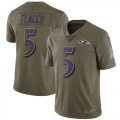 Nike Ravens #5 Joe Flacco Olive Salute To Service Limited Jersey