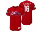 Mens Philadelphia Phillies #16 Cesar Hernandez 2017 Spring Training Flex Base Authentic Collection Stitched Baseball Jersey