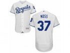 Mens Majestic Kansas City Royals #37 Brandon Moss White Flexbase Authentic Collection MLB Jersey