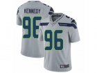 Mens Nike Seattle Seahawks #96 Cortez Kennedy Vapor Untouchable Limited Grey Alternate NFL Jersey