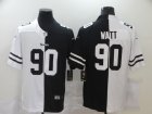Nike Steelers #90 T.J. Watt Black And White Split Vapor Untouchable Limited Jersey
