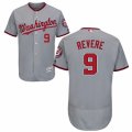 Mens Majestic Washington Nationals #9 Ben Revere Grey Flexbase Authentic Collection MLB Jersey