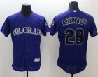MLB Men Colorado Rockies #28 Nolan Arenado Purple Flexbase Authentic Collection Stitched Baseball Jersey
