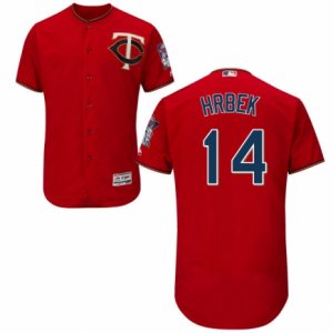 Men\'s Majestic Minnesota Twins #14 Kent Hrbek Scarlet Flexbase Authentic Collection MLB Jersey