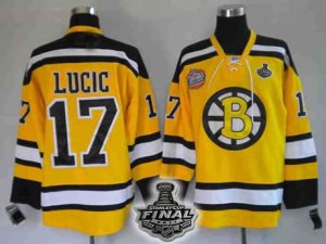 nhl boston bruins #17 lucic yellow[2011 stanley cup]