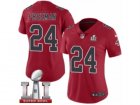 Womens Nike Atlanta Falcons #24 Devonta Freeman Limited Red Rush Super Bowl LI 51 NFL Jersey