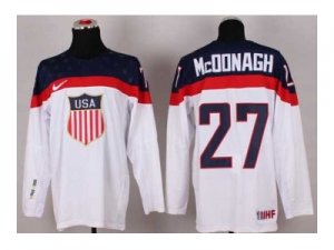 2014 winter olympics nhl jerseys #27 mcdonagh white USA