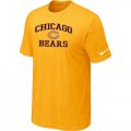 Chicago Bears Heart & Soul Yellow T-Shirt