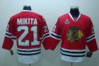 2010 stanley cup champions blackhawks #21 stan mikita red