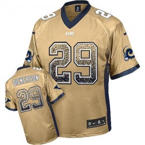 Nike St. Louis Rams #29 Eric Dickerson Gold Jersey(Elite Drift Fashion)