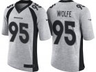 Nike Denver Broncos #95 Derek Wolfe 2016 Gridiron Gray II Mens NFL Limited Jersey