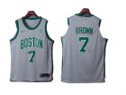 Celtics #7 Jaylen Brown Gray Nike City Edition Authentic Jersey