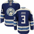 Mens Reebok Columbus Blue Jackets #3 Seth Jones Authentic Navy Blue Third NHL Jersey
