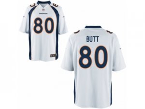 Mens Denver Broncos #80 Jake Butt Nike White 2017 Draft Pick Game Jersey