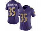 Women Nike Baltimore Ravens #35 Kyle Arrington Limited Purple Rush NFL Jersey