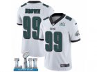 Youth Nike Philadelphia Eagles #99 Jerome Brown White Vapor Untouchable Limited Player Super Bowl LII NFL Jersey