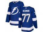 Men Adidas Tampa Bay Lightning #77 Victor Hedman Blue Home Authentic Stitched NHL Jersey