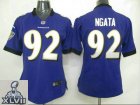 2013 Super Bowl XLVII Women NEW NFL Baltimore Ravens 92 Ngata purple new women