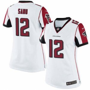 Womens Nike Atlanta Falcons #12 Mohamed Sanu Limited White NFL Jersey