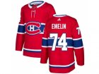 Men Adidas Montreal Canadiens #74 Alexei Emelin Red Home Authentic Stitched NHL Jersey
