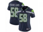Women Nike Seattle Seahawks #58 Kevin Pierre-Louis Vapor Untouchable Limited Steel Blue Team Color NFL Jersey