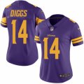 Women's Nike Minnesota Vikings #14 Stefon Diggs Limited Purple Rush NFL Jersey
