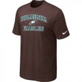 Philadelphia Eagles Heart & Soul Brown T-Shirt