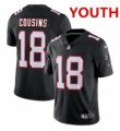 Youth Atlanta Falcons #18 Kirk Cousins Black Vapor Untouchable Limited Stitched